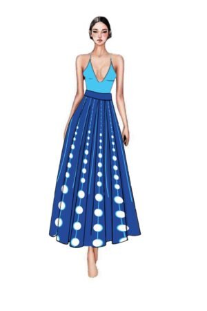 Bralette Top & Pleated Maxi Skirt Set